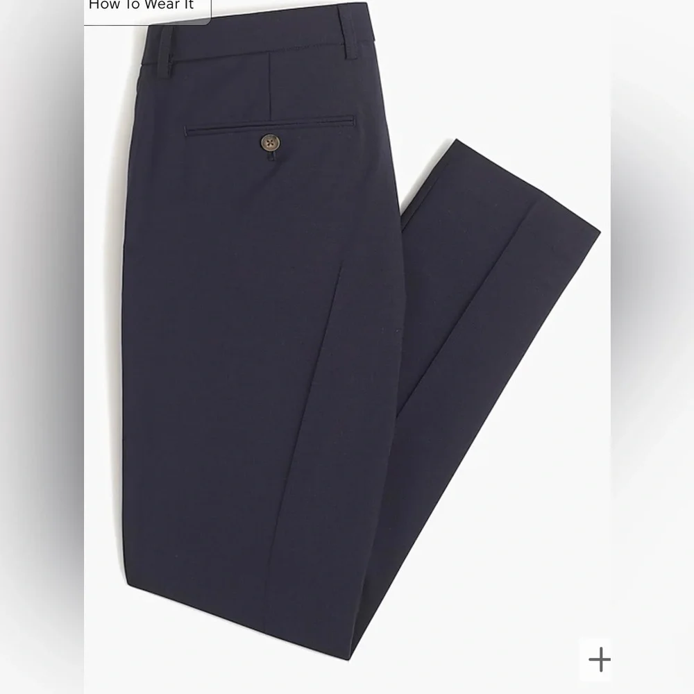 J Crew Factory Men's Navy Tapered Four Season Thompson Pants NWT 30 x 32 #1365